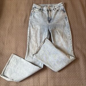 Old Navy Higher High-Rise Flare Jeans Light Wash Secret Smooth Pockets Size 6
